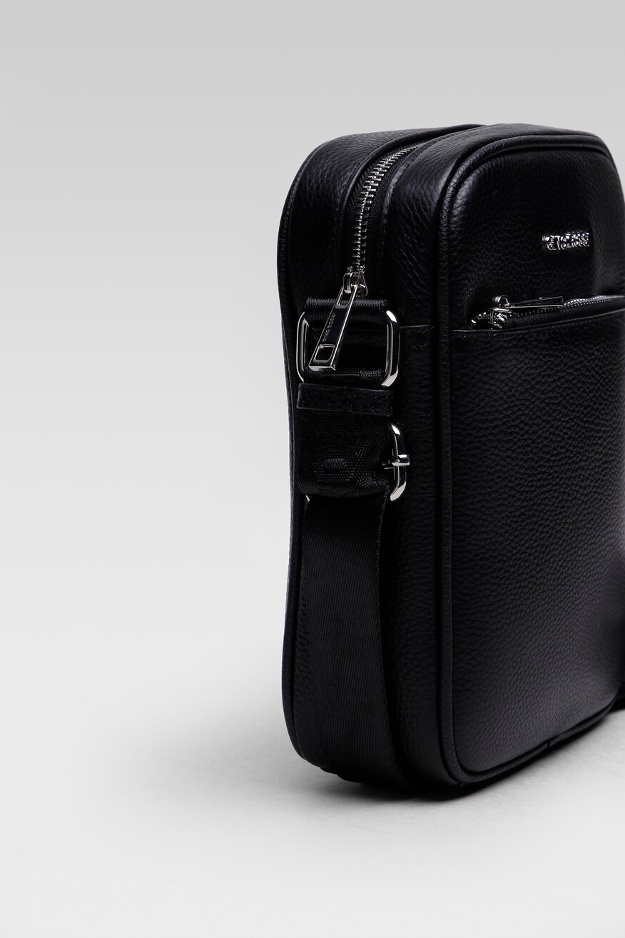 Gino Rossi - Saszetka skórzana czarna - 5904248212391