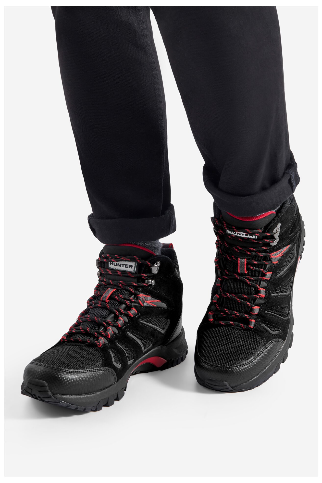 Túracipő HUNTER MASON MID HIKER WP FEKETE