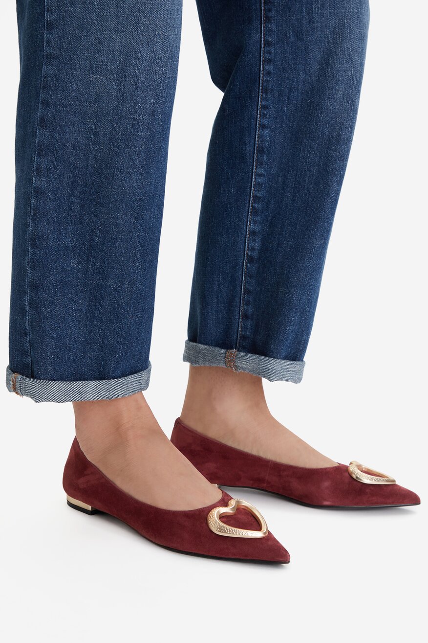 
                EVA MINGE - Baleriny zamszowe - 5906751321539