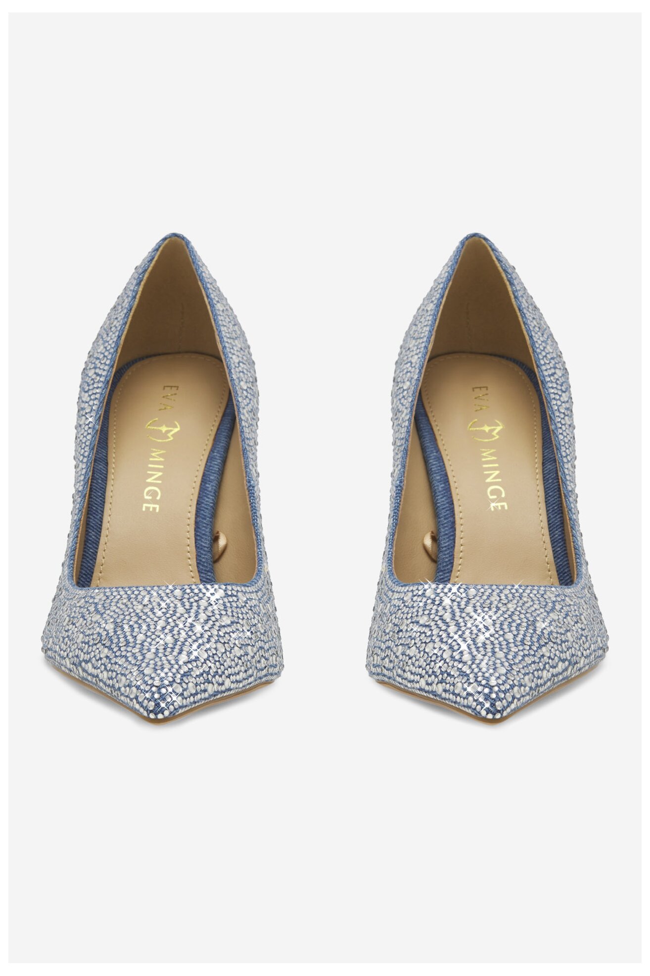 Czółenka EVA MINGE IVERA-V1360-18-3 Jeansowy