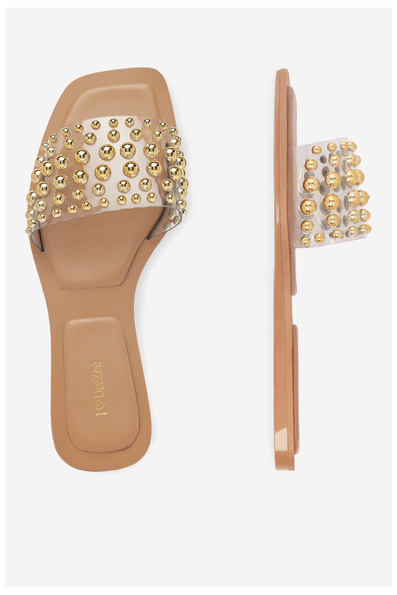 Klapki DeeZee E2659-1 Beżowy