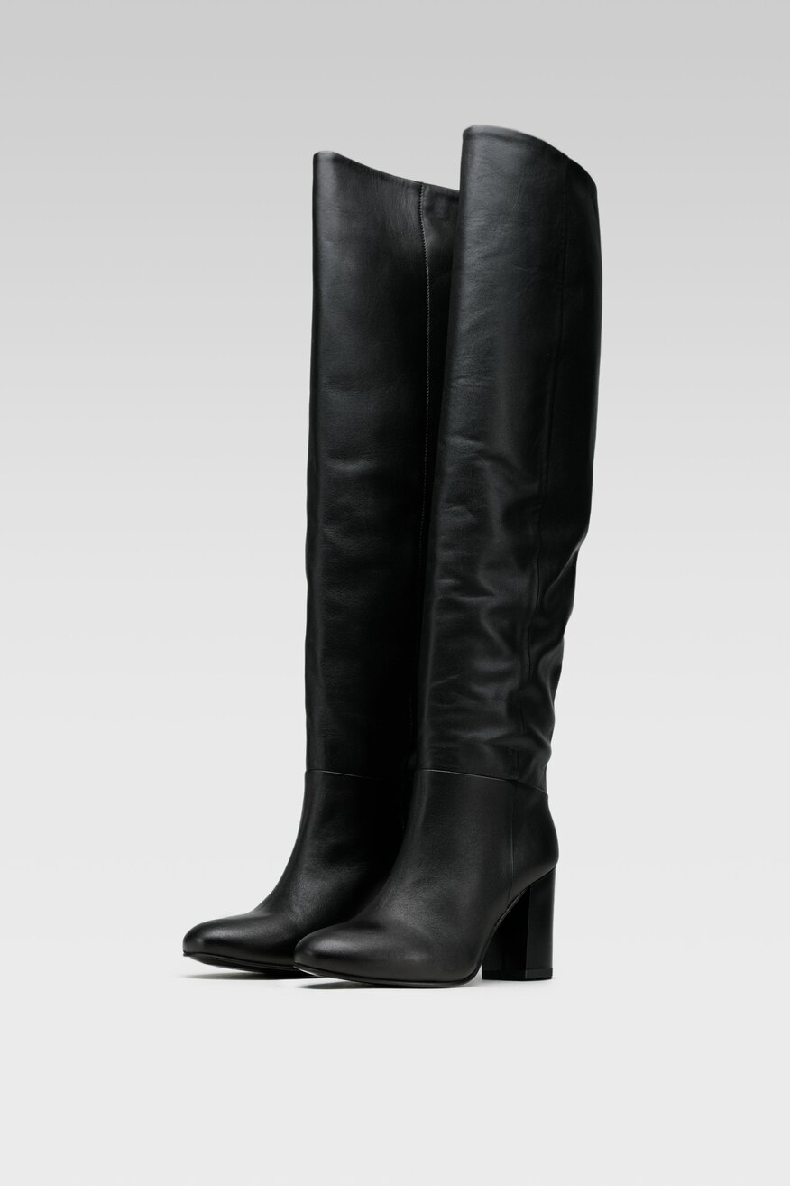 
                Gino Rossi - Skórzane kozaki czarne - 5904248029128