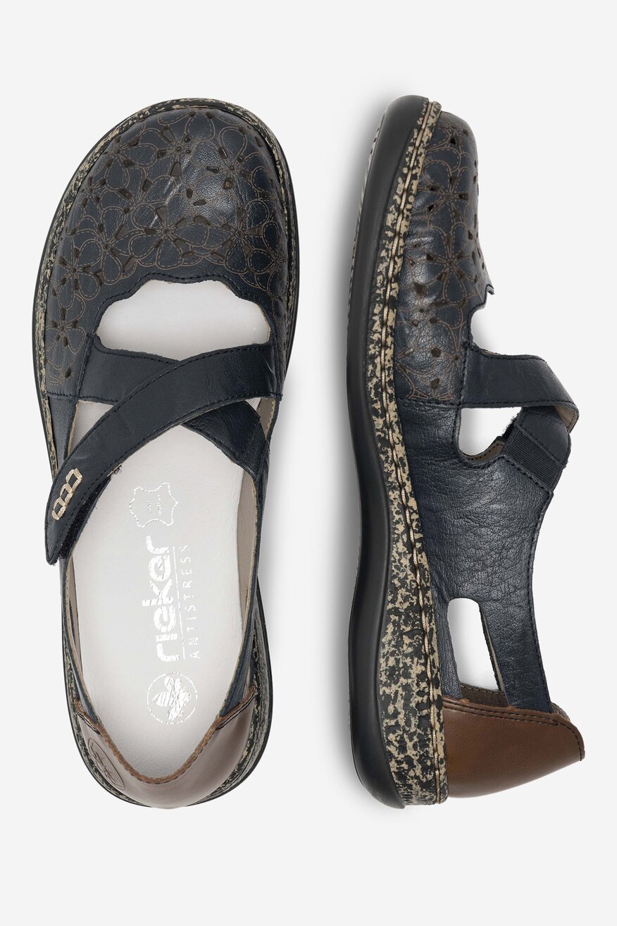 
                Rieker - Skórzane baleriny - 2230056261621