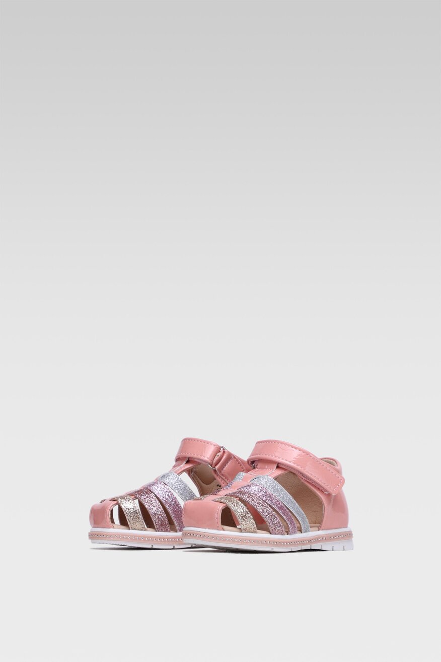 
                Nelli Blu - Sandały różowe na rzep - 5903698417998