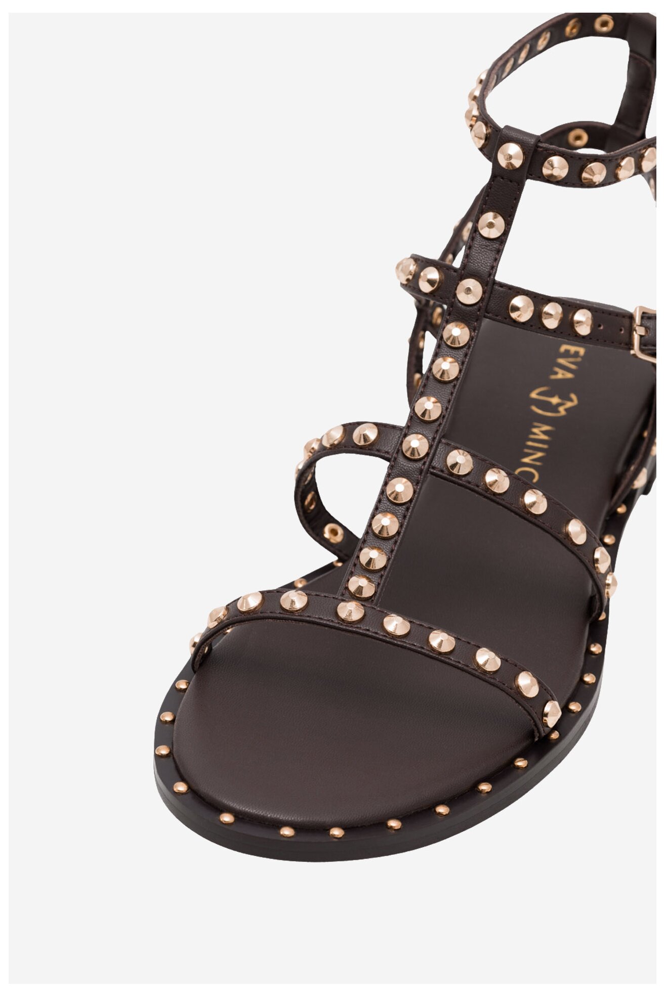 Sandały EVA MINGE THERESE-2290-1-1 Brązowy