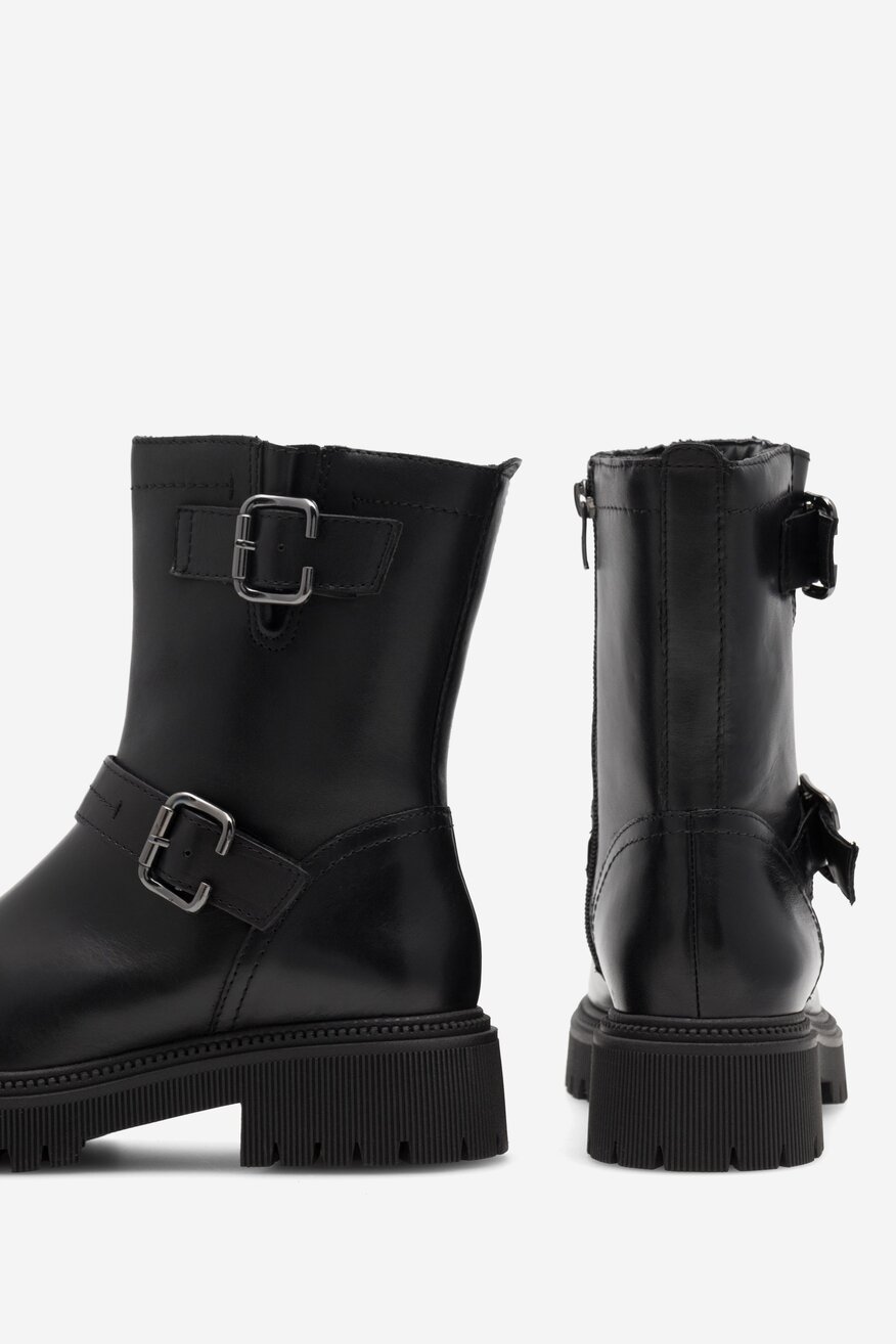 Lasocki - Skórzane botki - 5905588161127