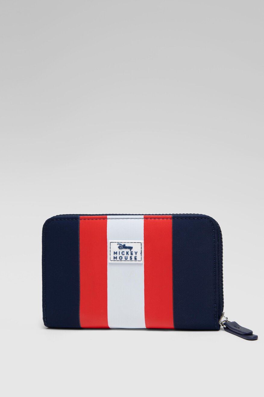 Mickey&Friends - Duży portfel damski z printem niebieski - 5904248753429