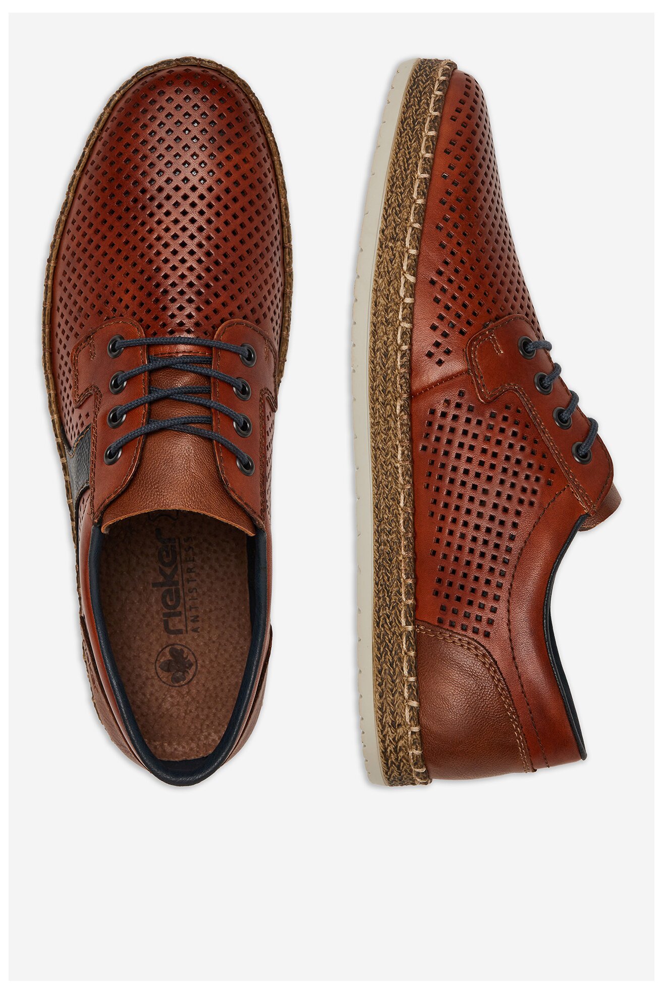 Espadryle Rieker B5214-24 Brązowy