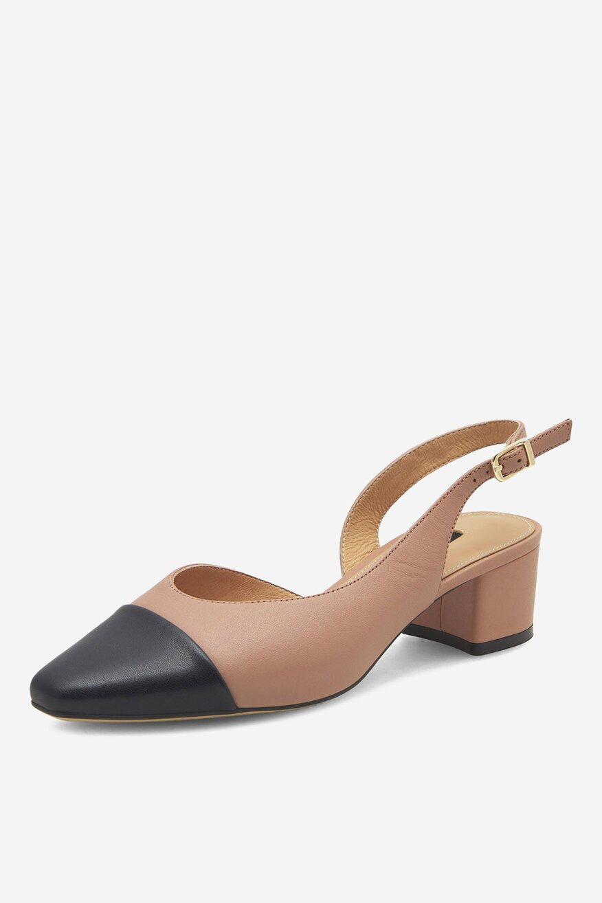 
                Gino Rossi - Czółenka skórzane na słupku - 5905588352792