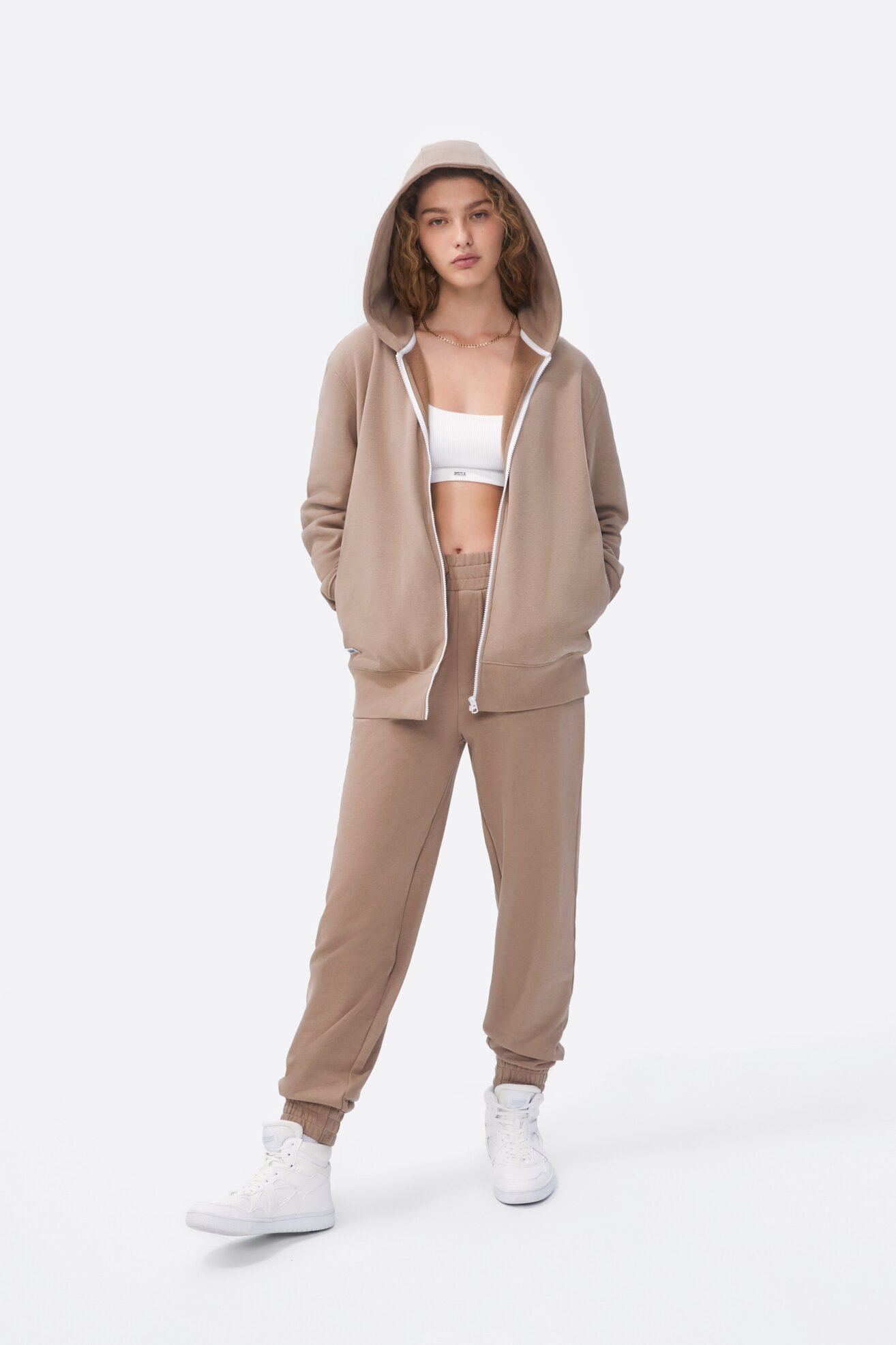 Bluza zip Sprandi SP22-BLDR100 Brązowy