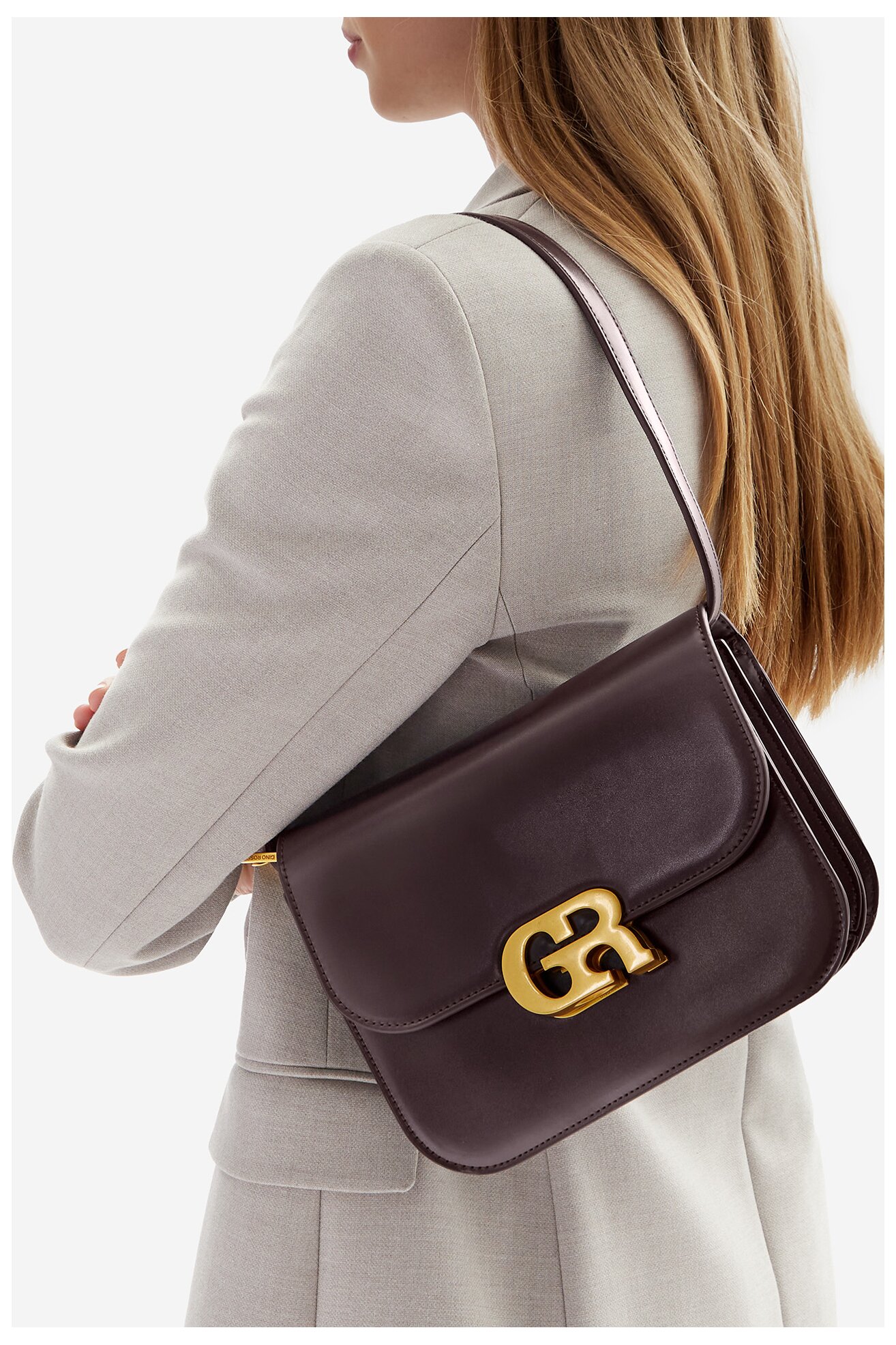 Torebka Gino Rossi CEO-LINA-KQ44 Brązowy ciemny