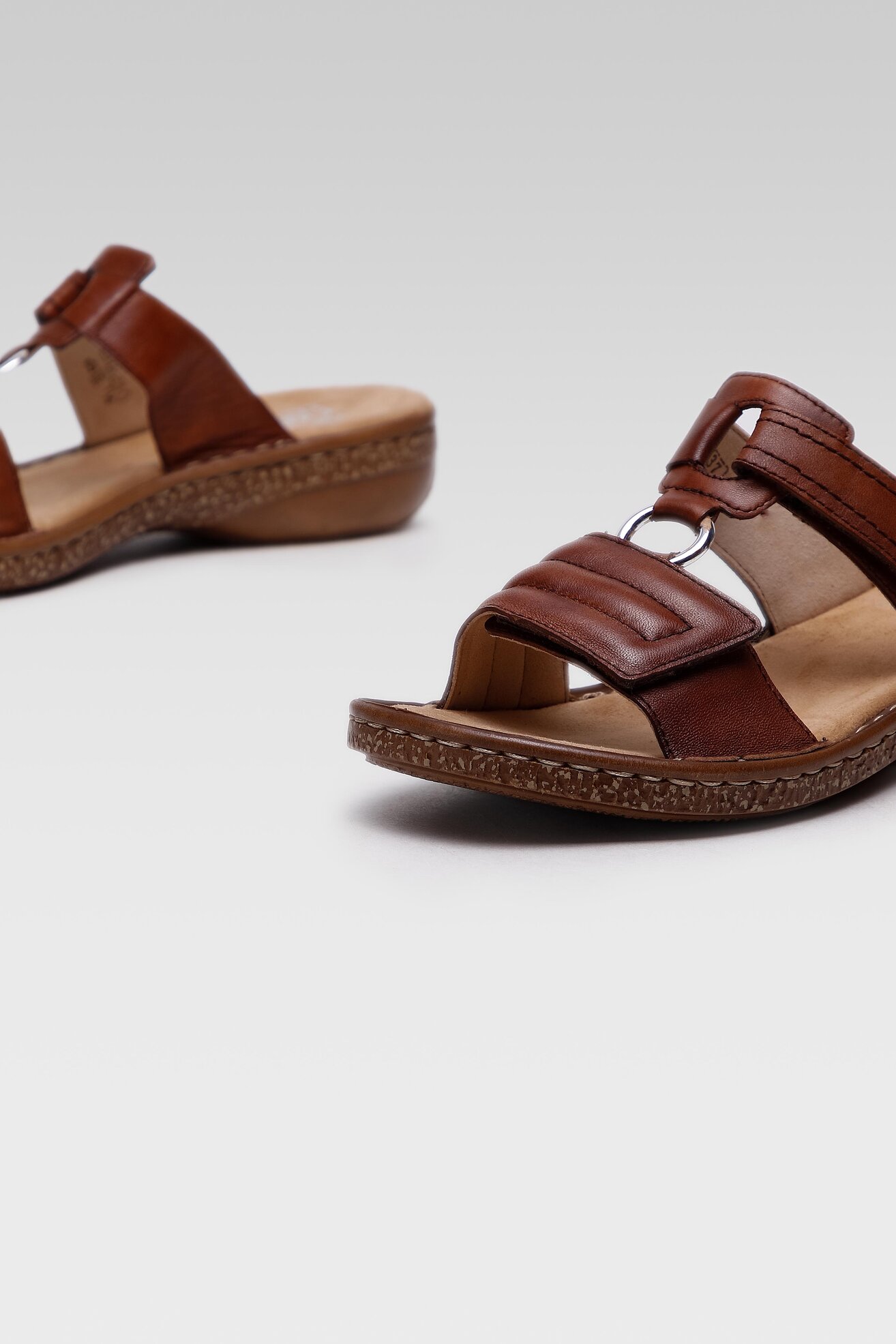 Klapki Rieker 62886-25 Brązowy