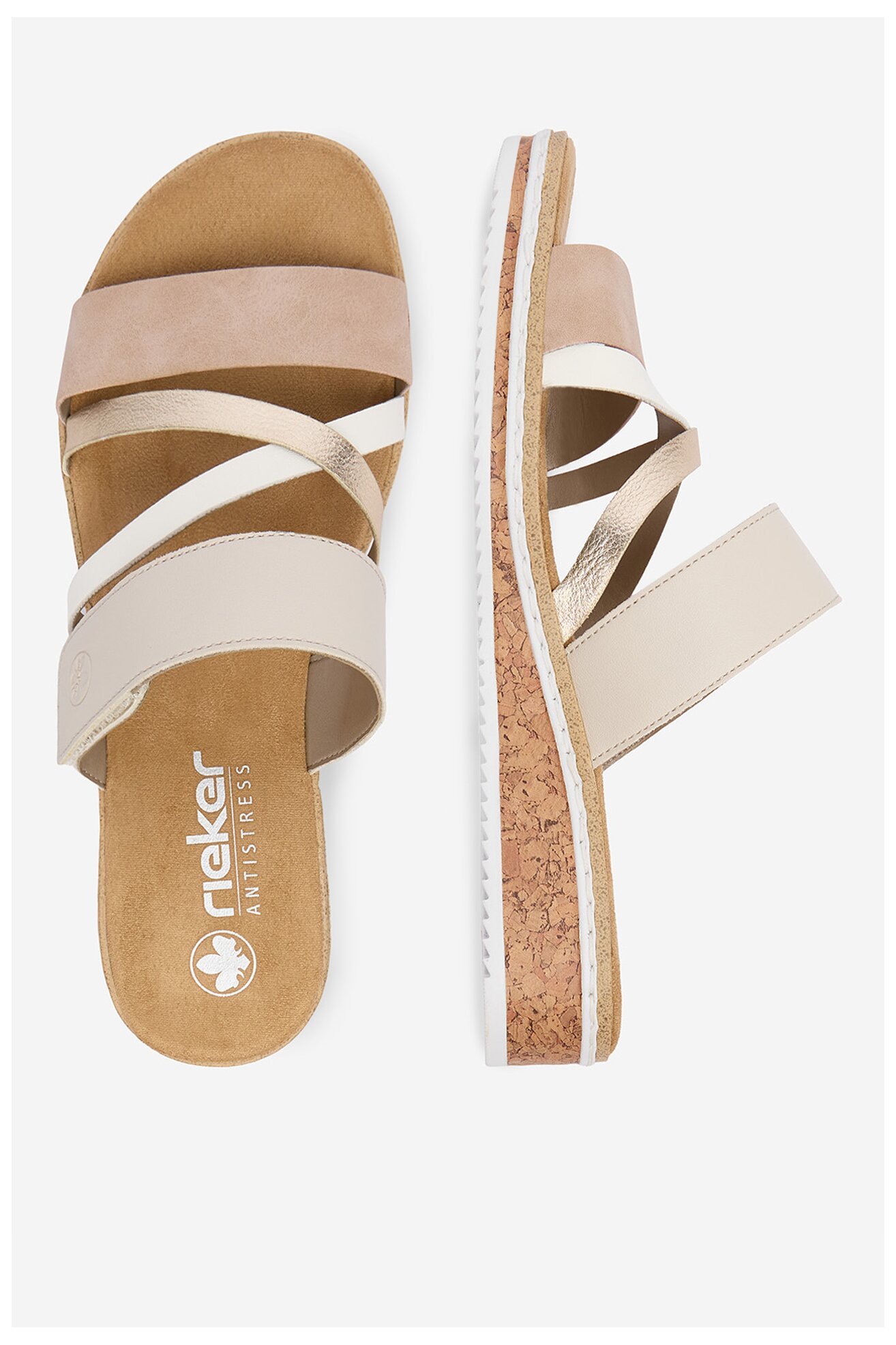 Klapki Rieker CEO-V3652-94 Beżowy