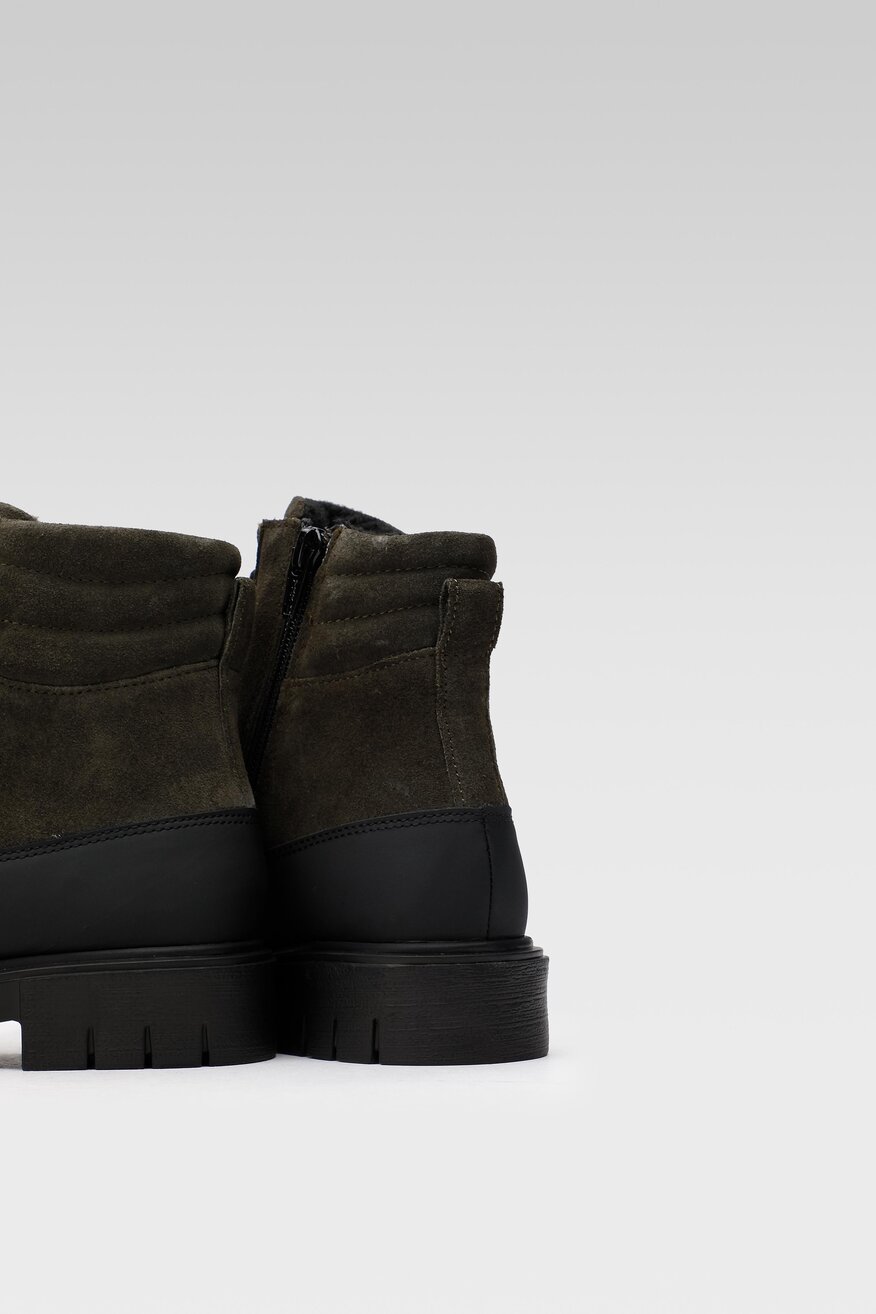 
                Lasocki Young - Skórzane kozaki zielone - 5904862275314