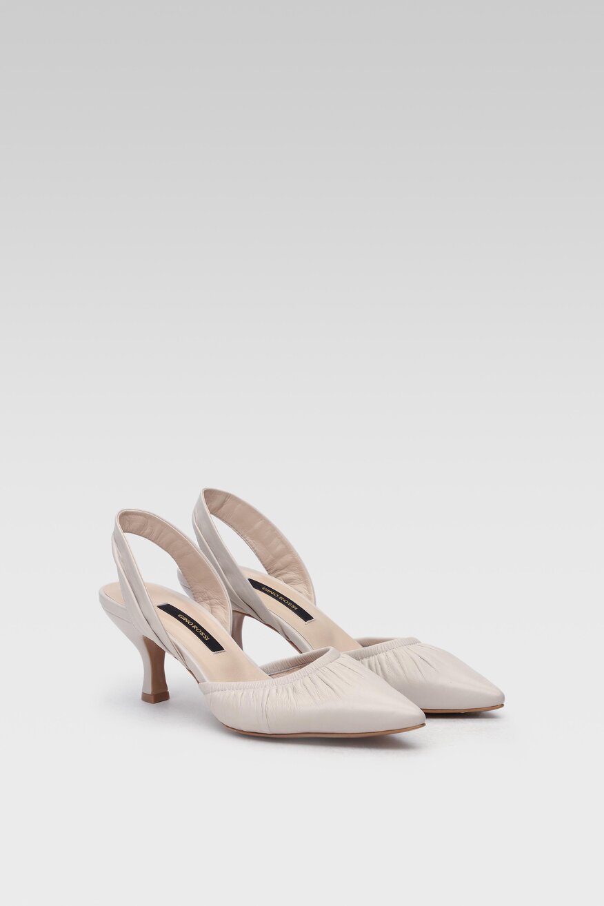 
                Gino Rossi - Skórzane czółenka pastelowe - 5904248409692