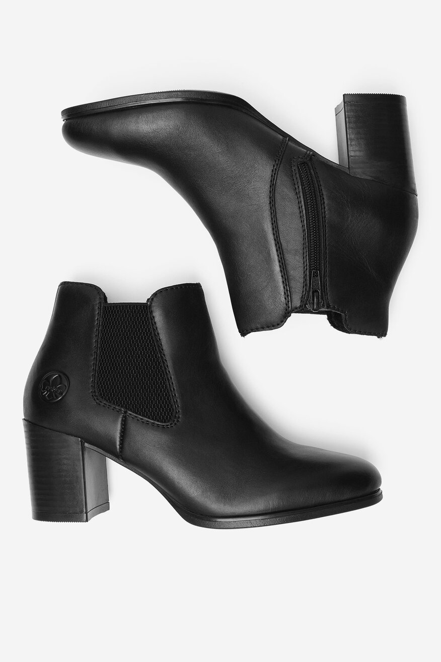 Rieker - Botki skórzane na słupku - 2230062977295