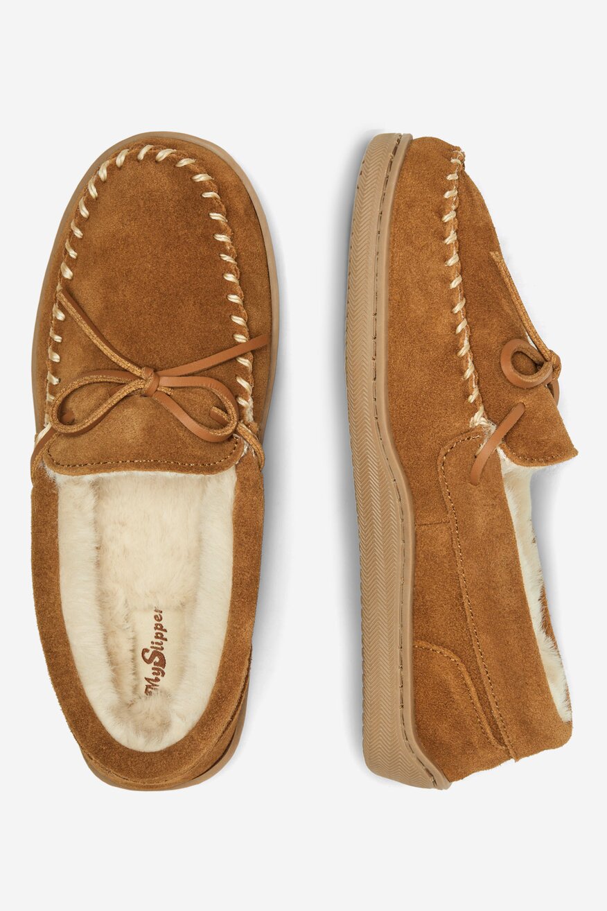 MYSLIPPERS - Skórzane kapcie - 2230055897111