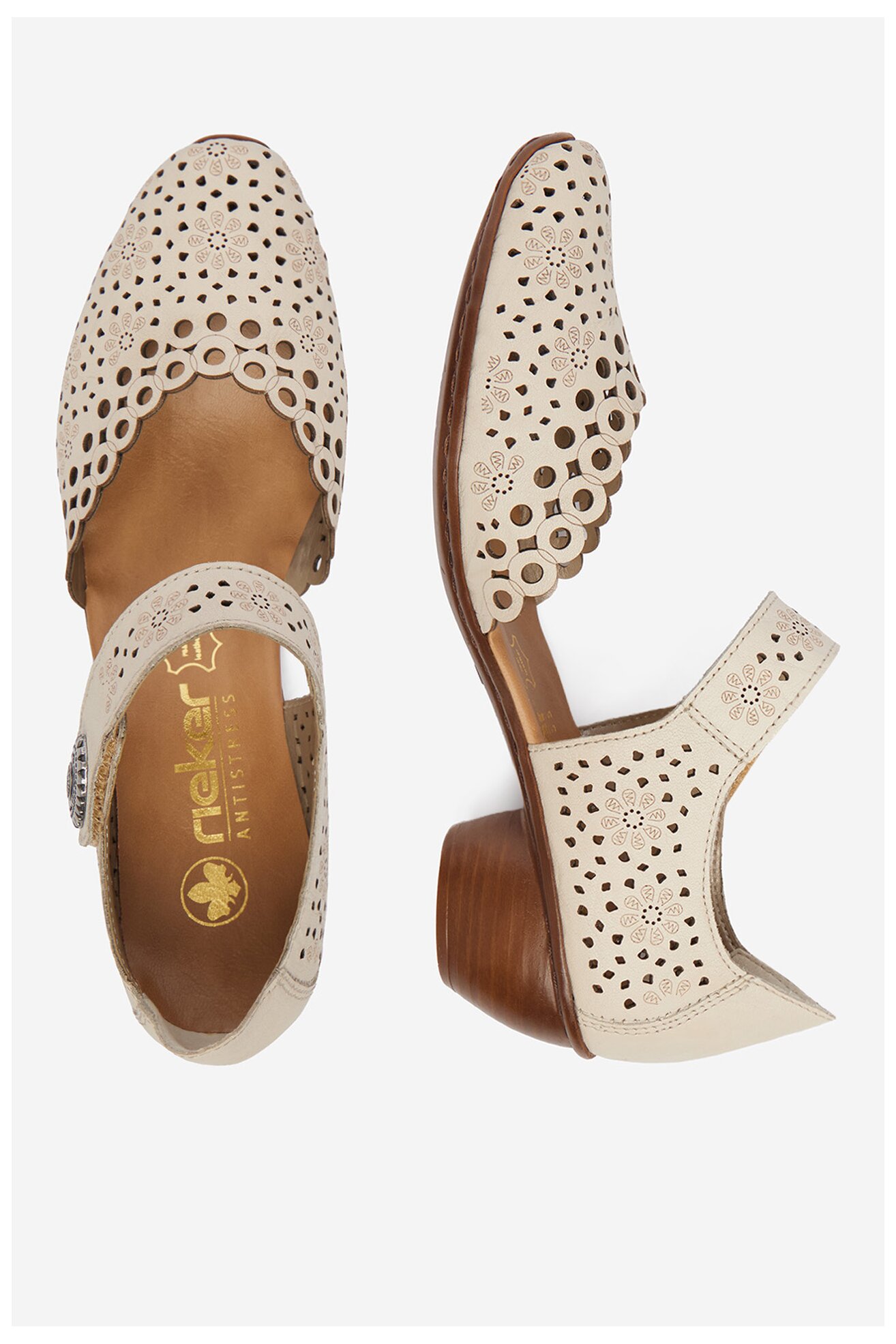 Czółenka Rieker CEO-43753-60 Beżowy