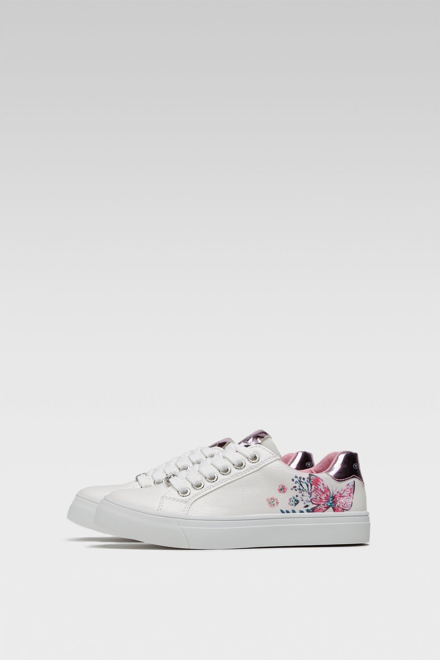 Tom Tailor - Półbuty z printem białe - 5904248504151