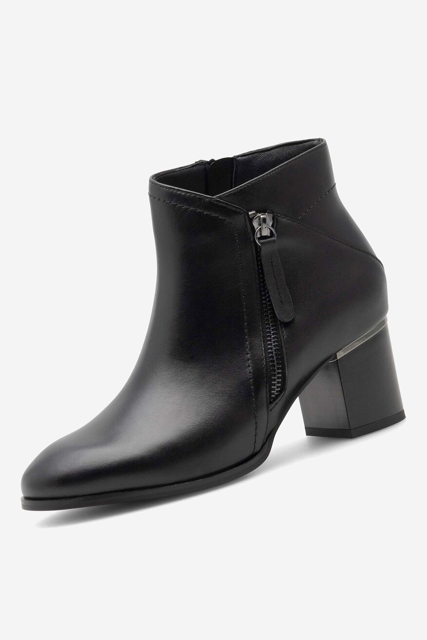 
                Lasocki - Botki skórzane na słupku - 5905588033066