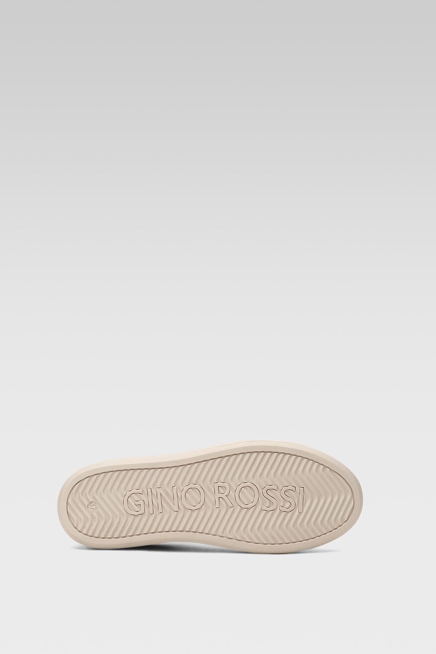 Gino Rossi Sport - Skórzane sneakersy beżowe - 5904248451196