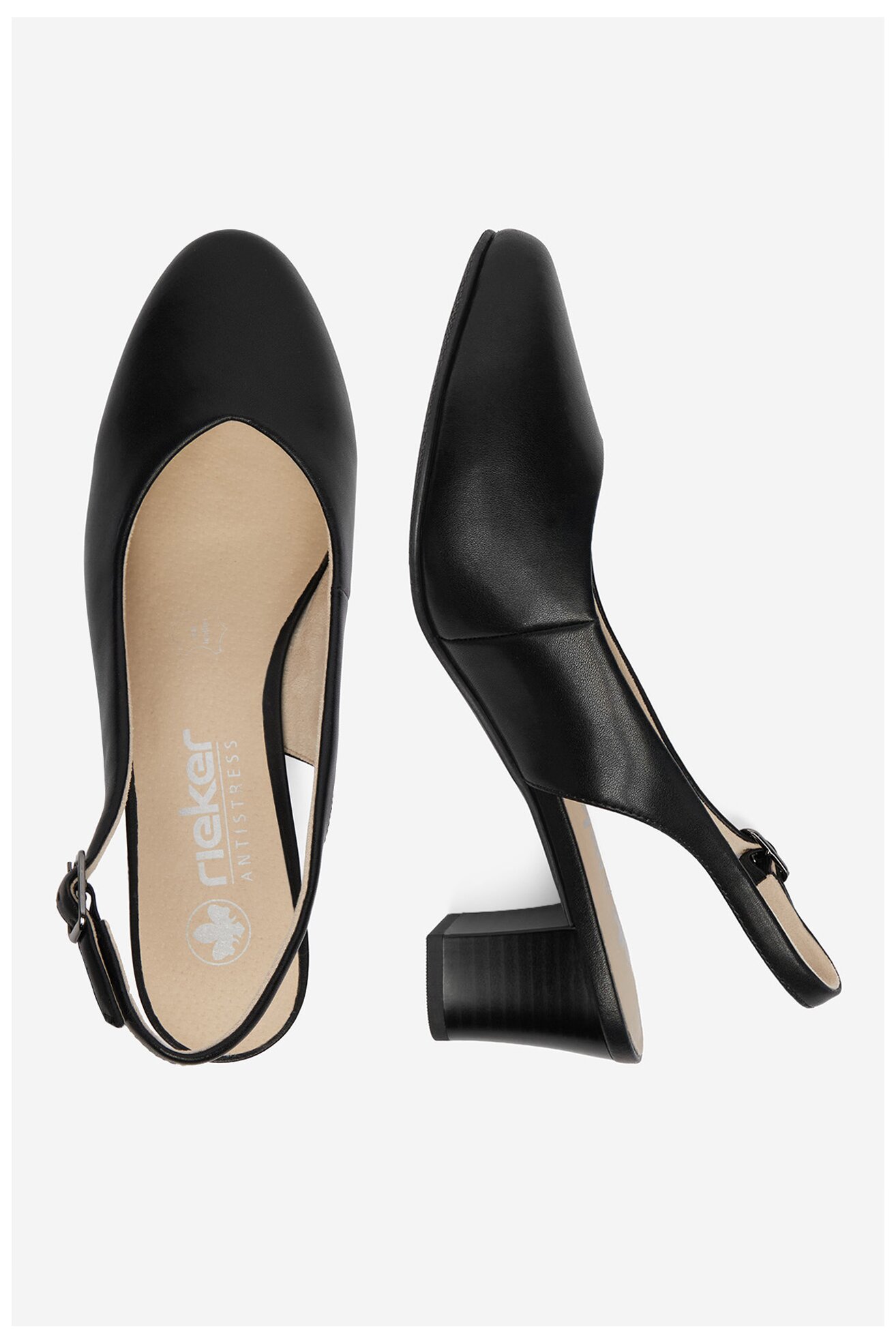 Czółenka Rieker CEO-44651-00 Czarny