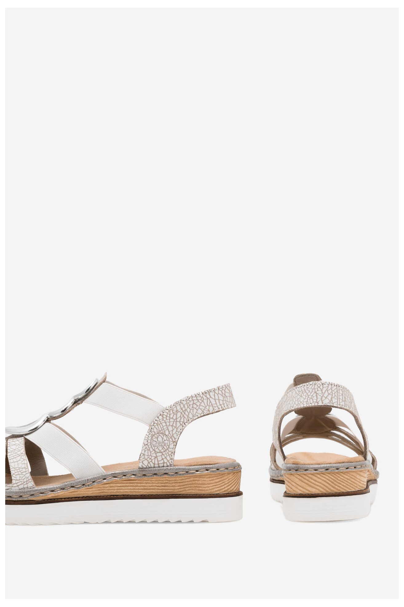 Sandały Rieker 679L4-80 Biały