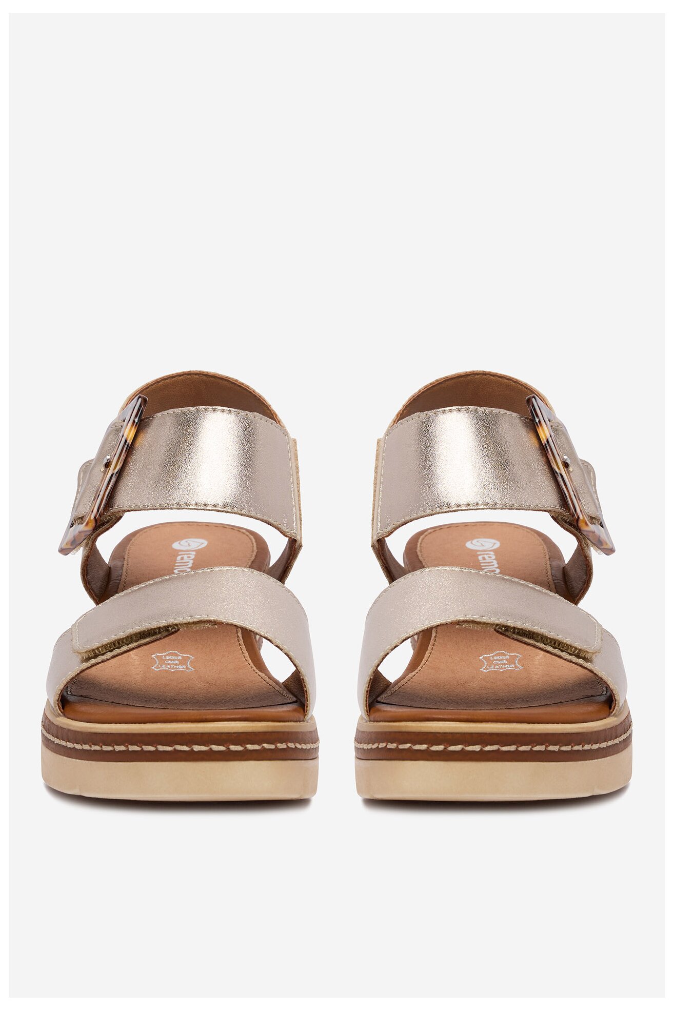 Sandały Remonte CEO-D2L53-90 Złoty