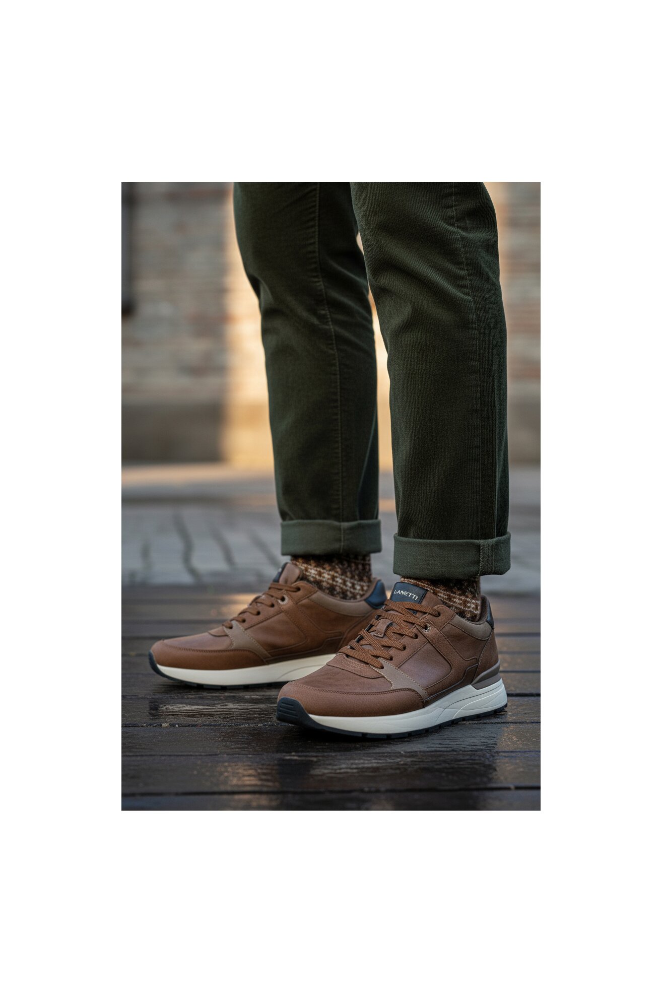 Sneakers Lanetti CEO-REUS-01 Brązowy