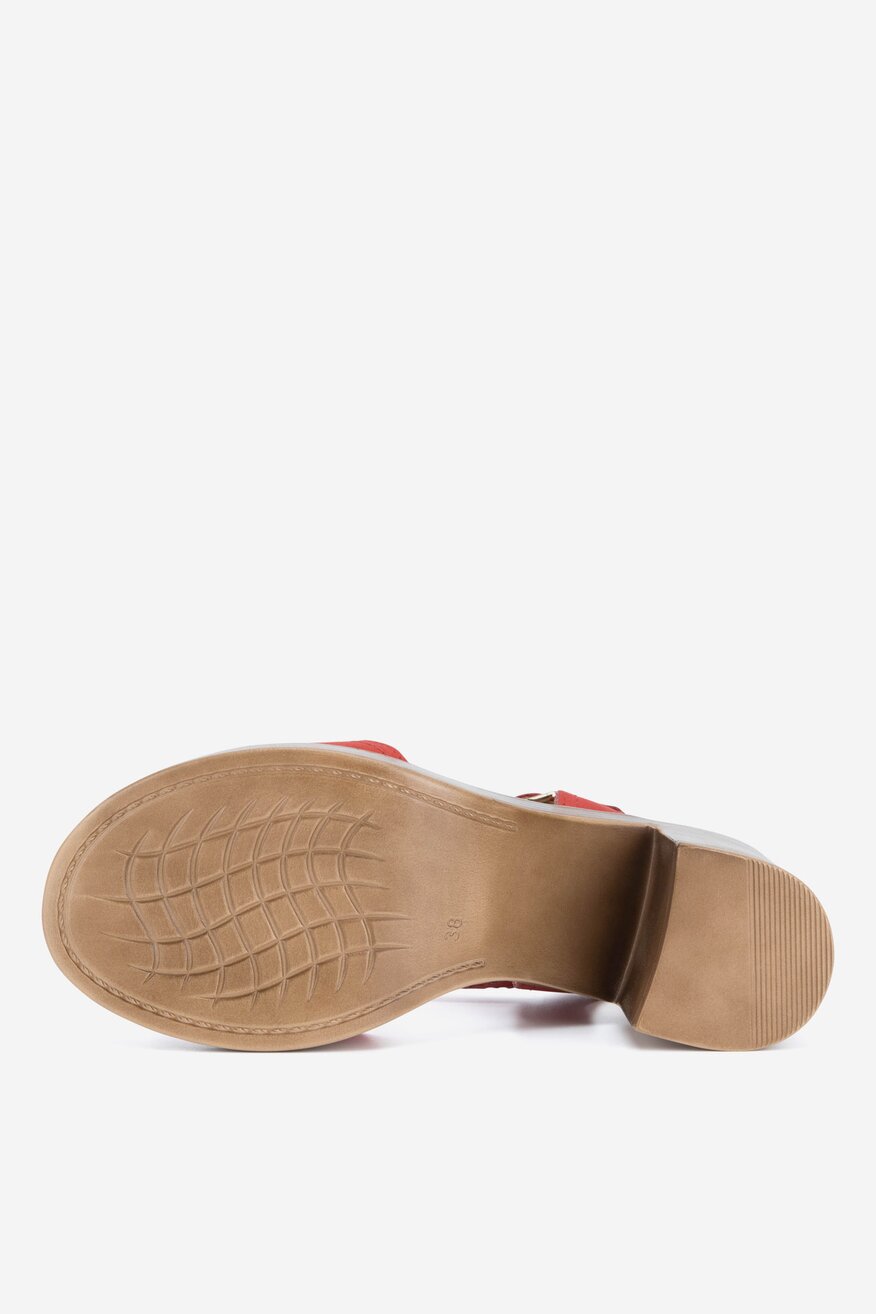 
                Lasocki - Sandały skórzane na słupku - 5905588698760