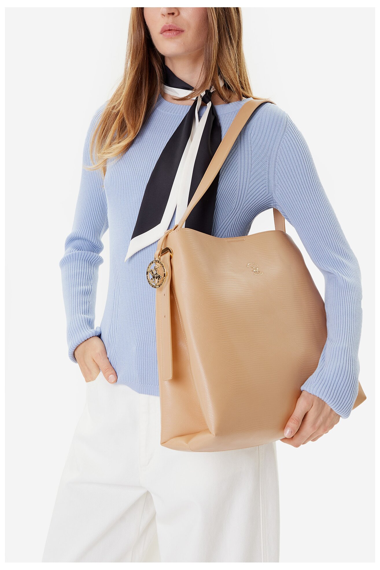 Geantă de mână Beverly Hills Polo Club BHPC-W-05-A23 BEJ