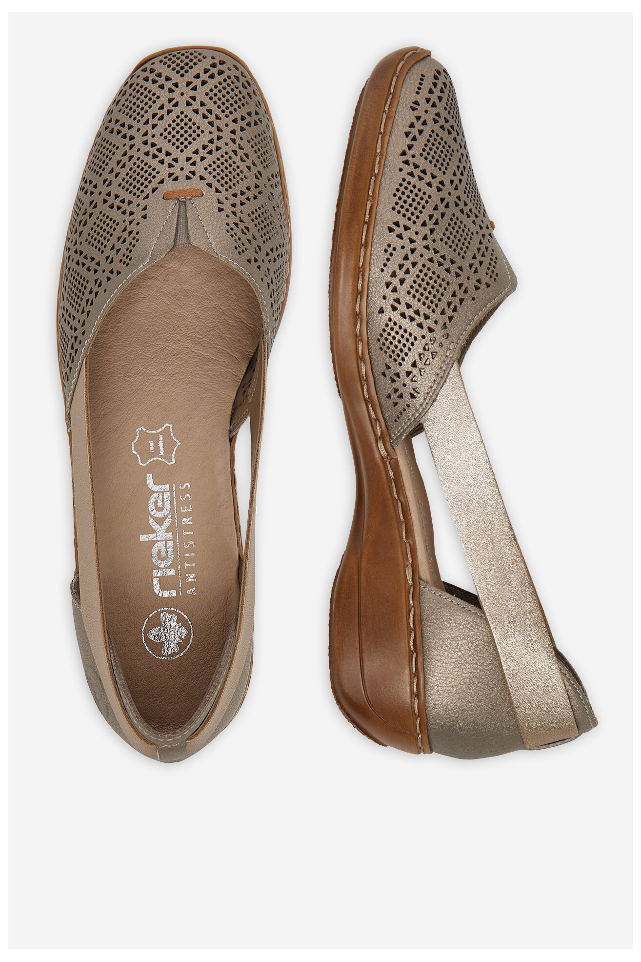 Półbuty Rieker CEO-41351-90 Beżowy