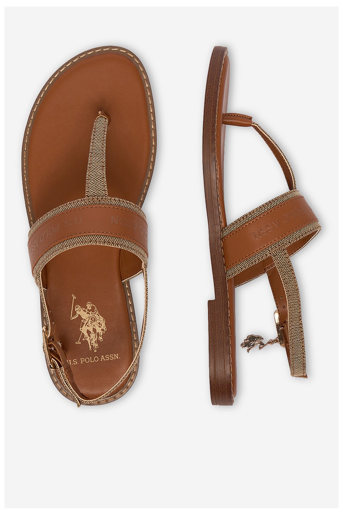 Sandały U.S. POLO ASSN. EO-CASSIE001W/6TY1 Camel