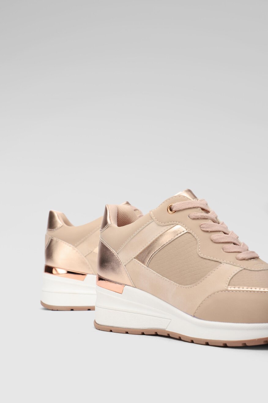 
                Clara Barson - Półbuty na koturnie różowe - 5903698218960