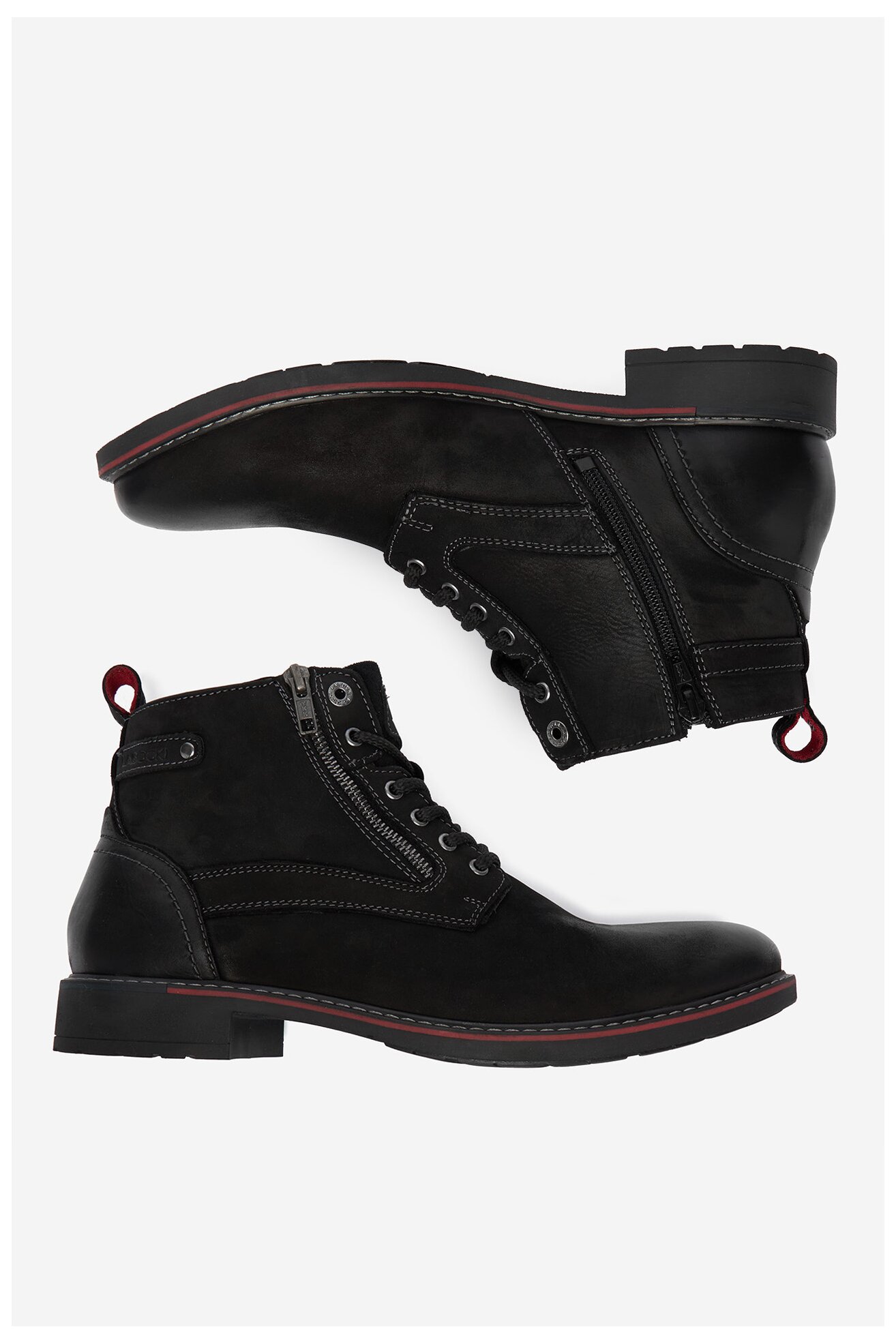 Šněrovací vyšší obuv Lasocki CEO-JUAN-04 MI18 ČERNÁ