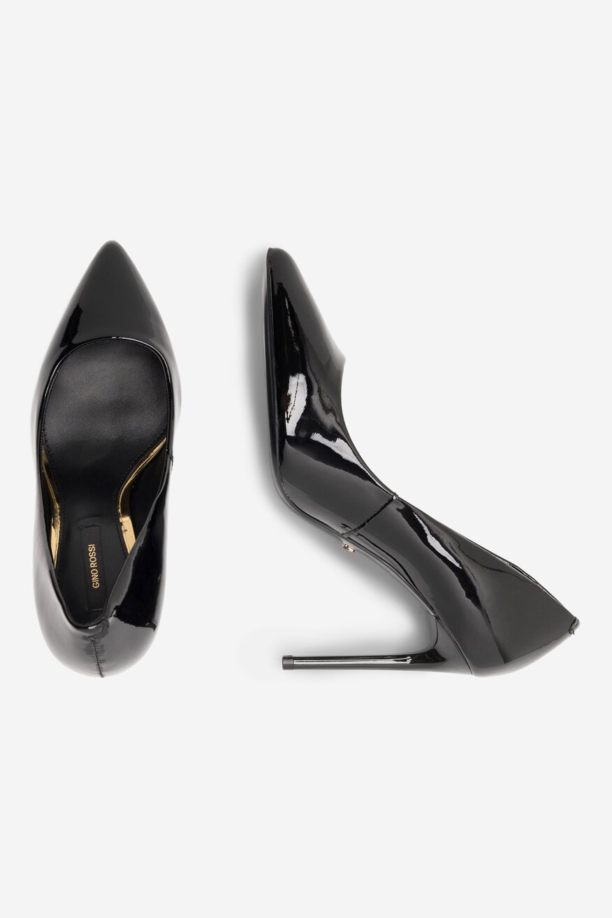 
                Gino Rossi - Czółenka skórzane na szpilce - 5905588079873