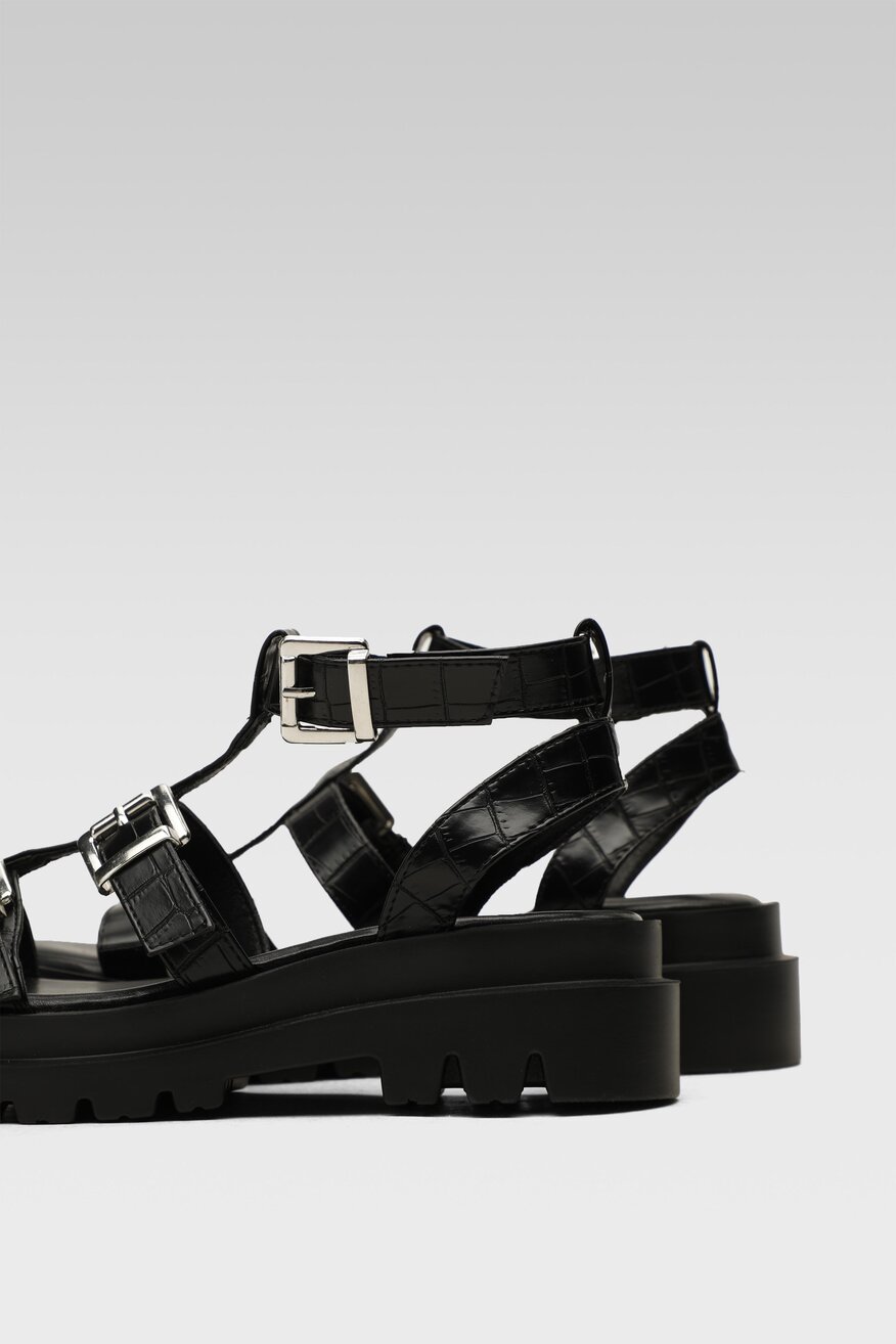 
                Jenny Fairy - Sandały ze zwierzęcym motywem czarne - 5904248750718