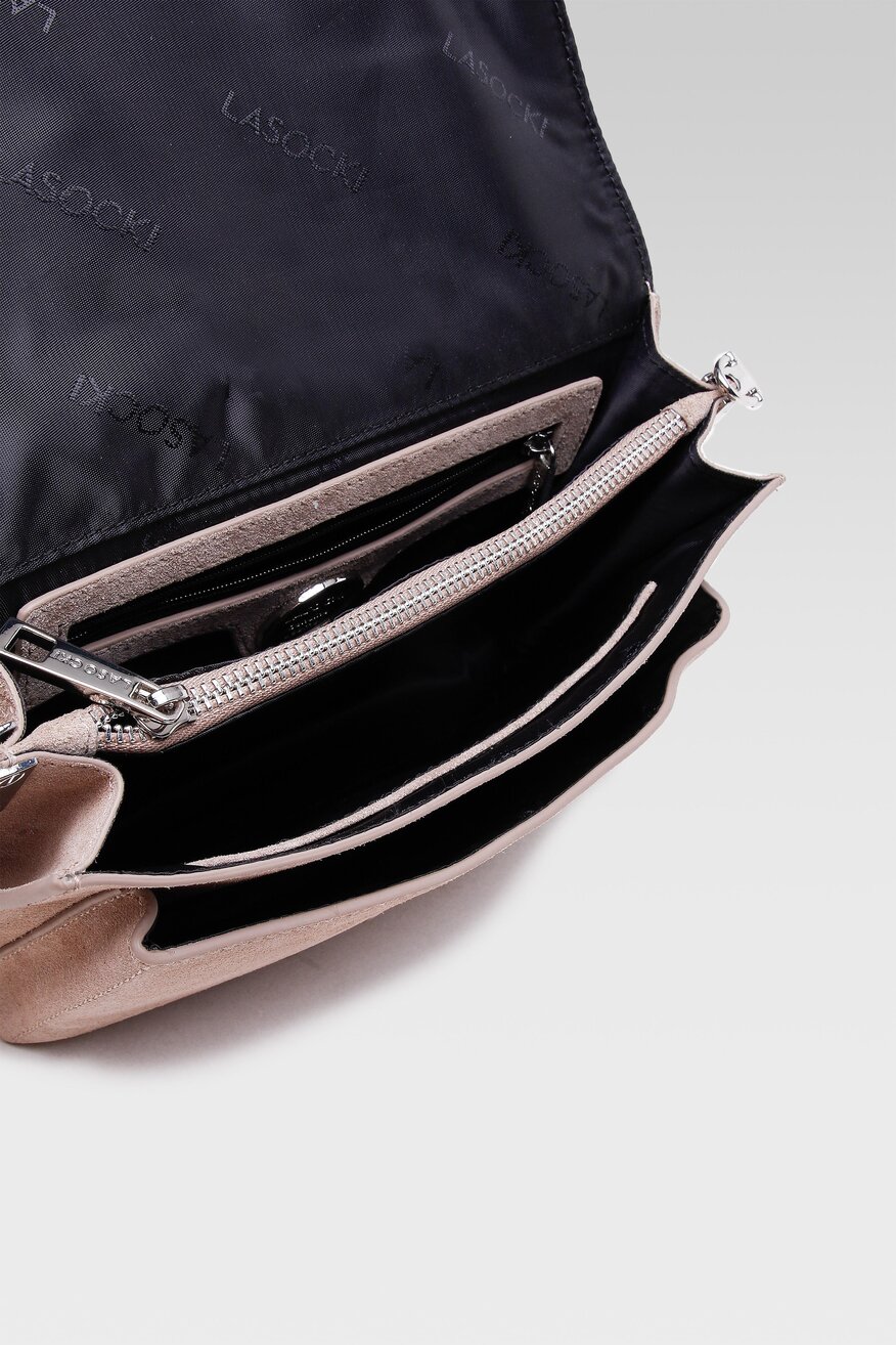 
                Lasocki - Torebka skórzana szara - 5904248473358