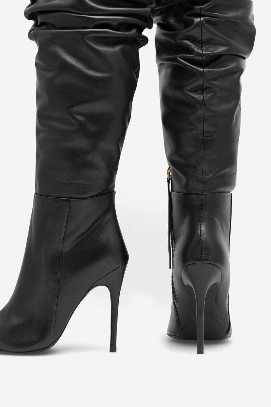 EVA MINGE - Skórzane kozaki - 5905588003946