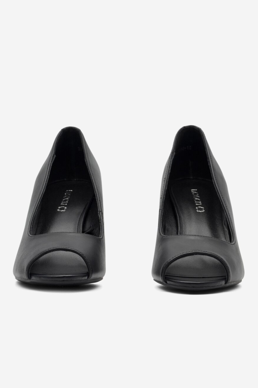 Lasocki - Skórzane czółenka czarne - 5904862498850