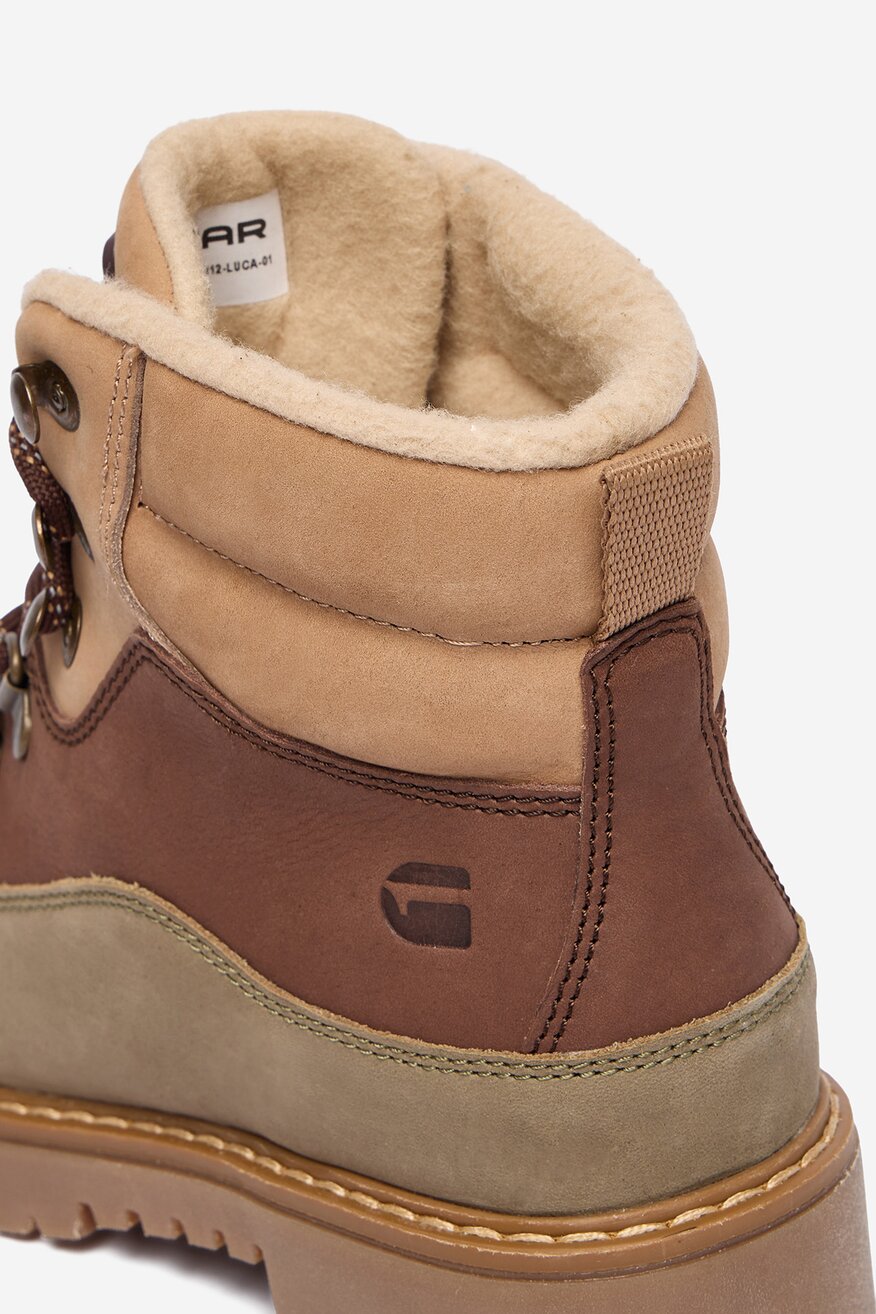 G-STAR RAW - Skórzane trapery sznurowane - 5906751336922