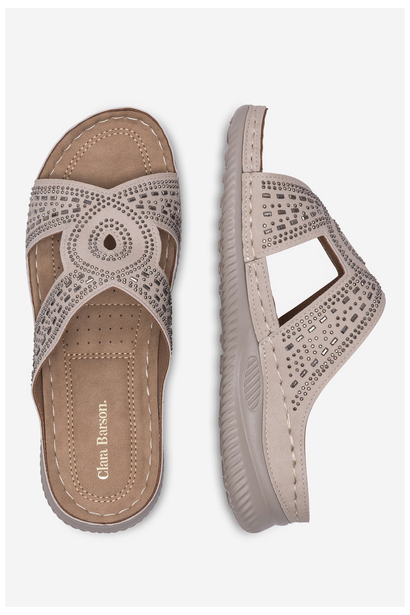 Шльопанець Clara Barson WYL05010-30 БЕЖЕВИЙ
