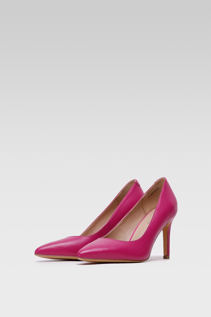 
                Lasocki - Skórzane czółenka różowe - 5904248372361