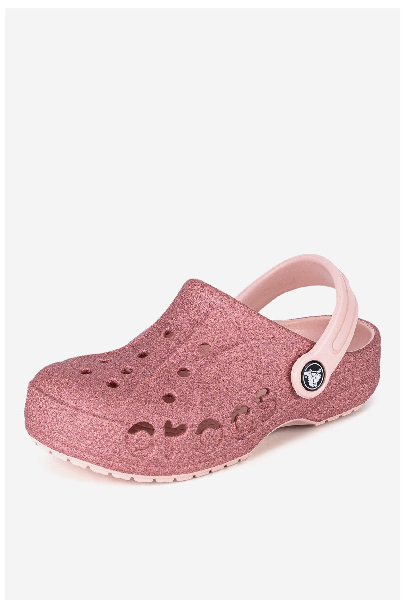 Klapki basenowe Crocs BAYA GLITTER CLOG TODDLERS 207014-6SR Różowy