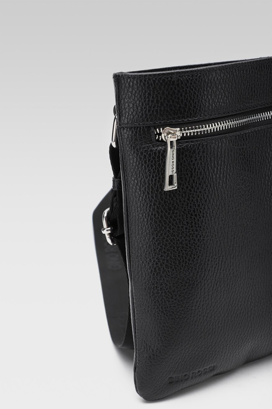 
                Gino Rossi - Saszetka skórzana czarna - 5903698828237