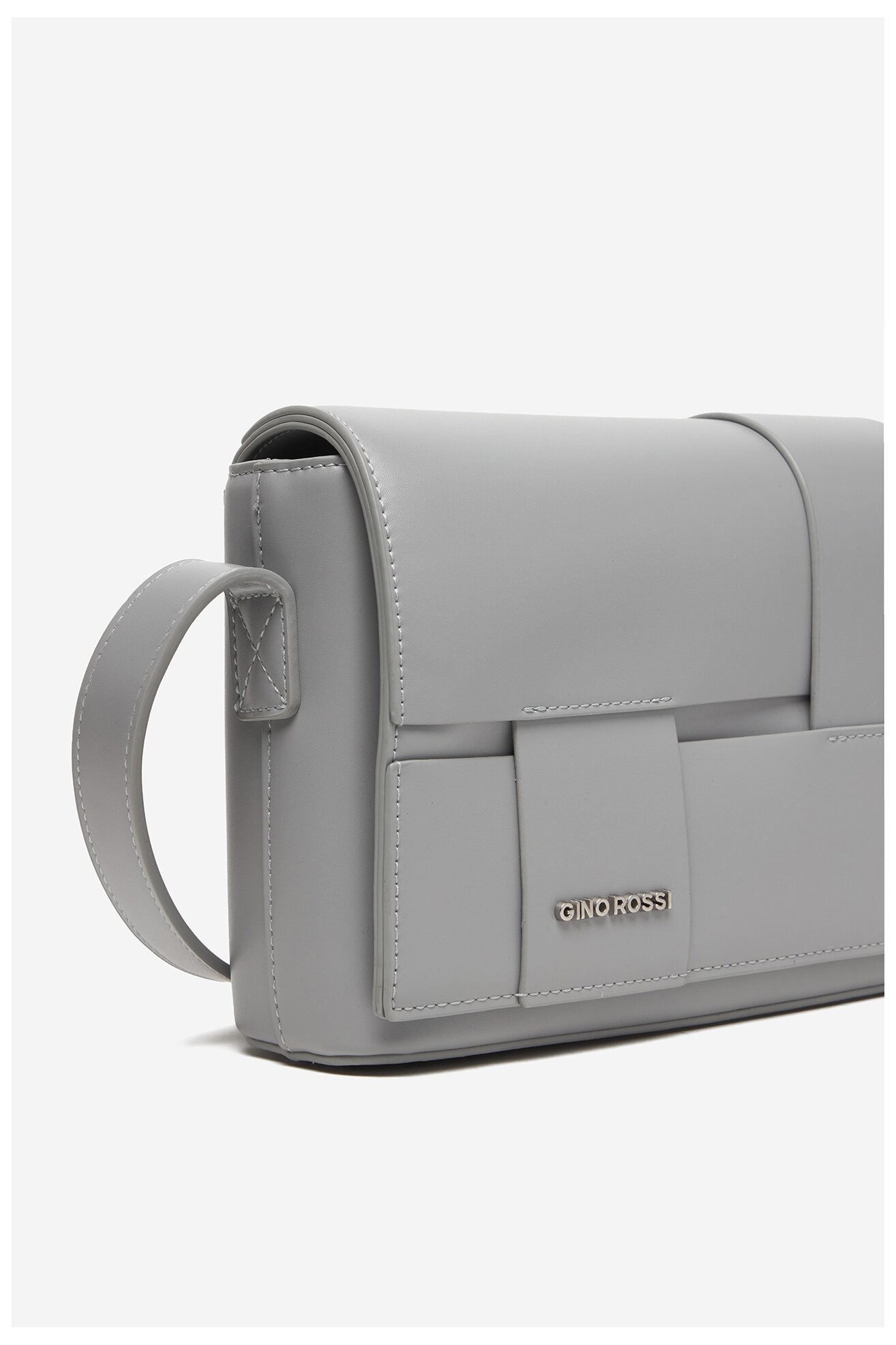 Сумка З Ремінцем Gino Rossi C-KY185 СВІТЛО-СІРИЙ