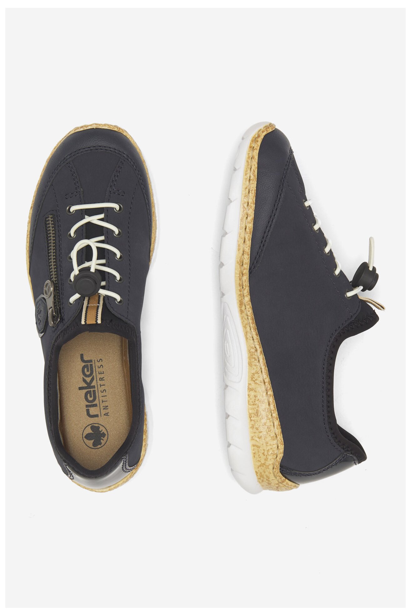 Półbuty Rieker N4263-14 Granatowy