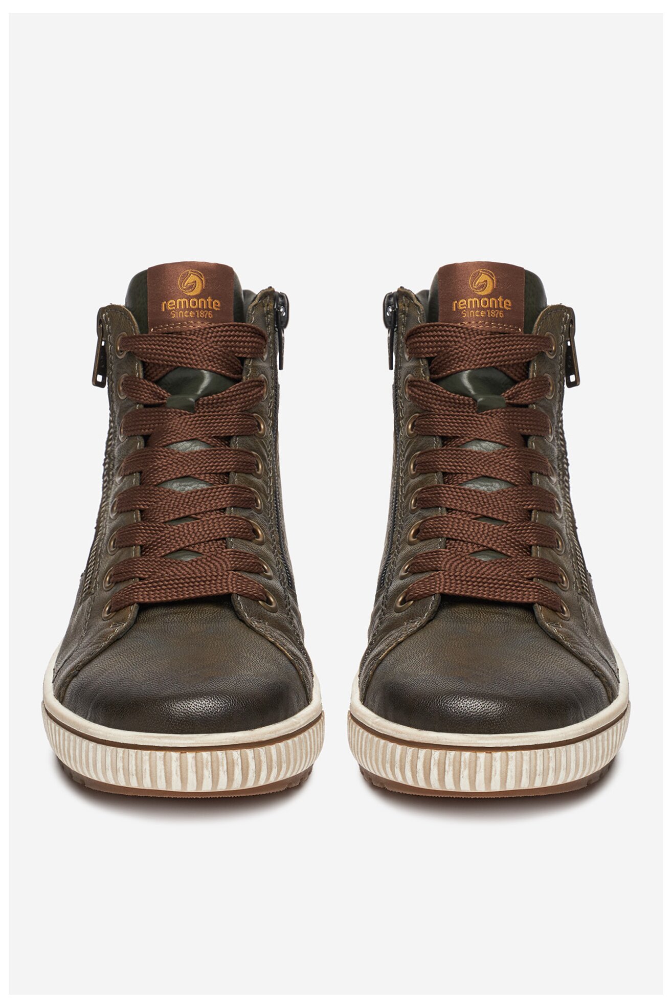 Šněrovací vyšší obuv Remonte CEO-D0772-52 ZELENÁ