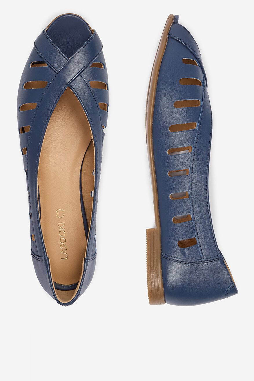 
                Lasocki - Baleriny skórzane - 5906751855843