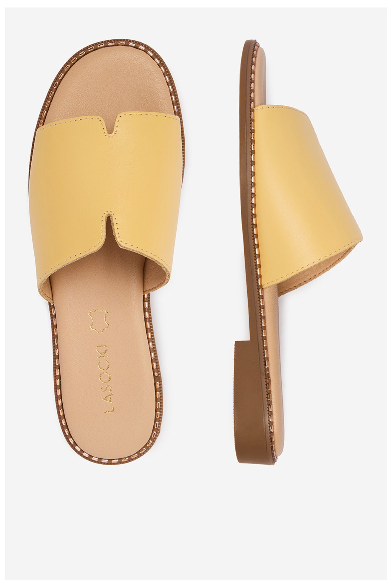 Klapki Lasocki CEO-RST-KM215-01 Żółty jasny